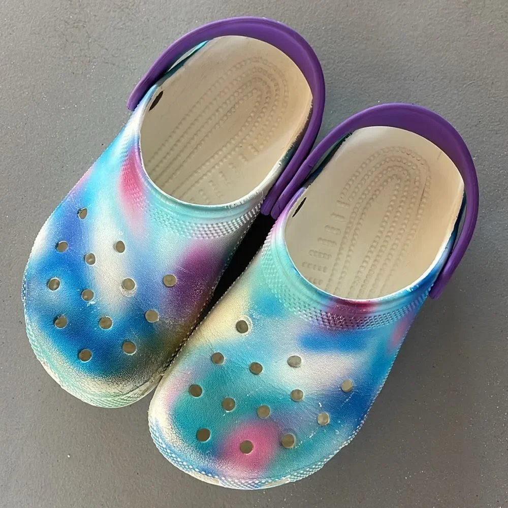 Crocs Classic Clog Solarized Tie Dye Kids Junior Size 2